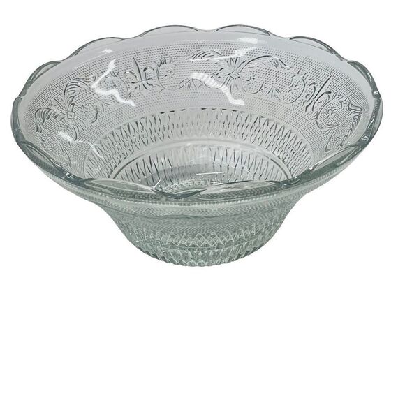 Vintage Kig Malaysia Fleur de Lis Punch Bowl - Picture 1 of 7